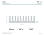 100mm Genişlik Alüminyum Soğutucu 100 AS