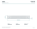 140mm Genişlik Alüminyum Soğutucu 1164 AS