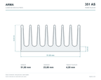 351 AS teknik kesiti: genişlik 51 mm, yükseklik 23 mm, taban et kalınlığı 4,2 mm.
