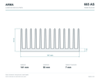 141mm Genişlik Alüminyum Soğutucu 665 AS