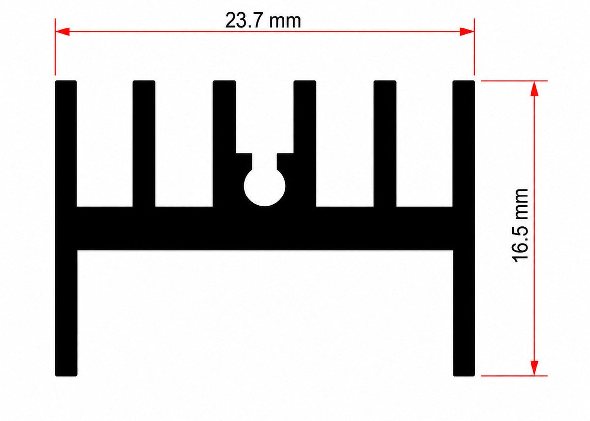 23.7mm Genişlik Komponent Soğutucu 59 AS